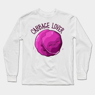 “Cabbage Lover” Cute Purple Cabbage Long Sleeve T-Shirt